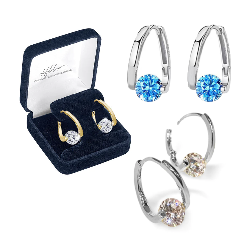 (✅ÚLTIMO DÍA DE OFERTA: 80 % DE DESCUENTO)CZTICLE™ Pendientes de germanio con terapia magnética para la linfa histónica