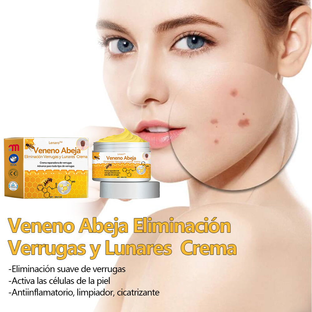 Lenaro™🏆🏆🏆 Veneno Abeja Eliminación Verrugas y Lunares Crema (🌞Último día de promoción 80% de descuento)