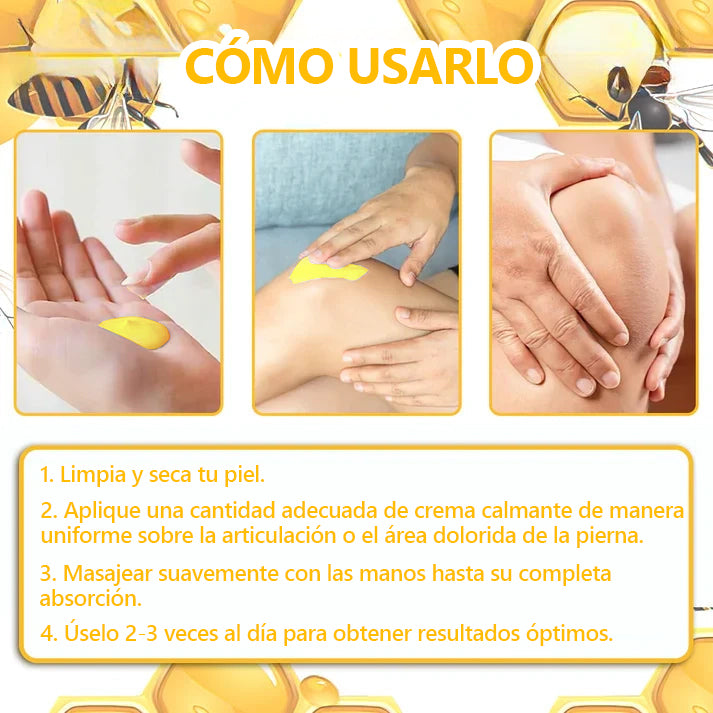 Lenaro™ Bee Venom & Turmeric Crema para el Alivio del Dolor en las Articulaciones y los Huesos (se especializa en el dolor de las articulaciones y la artritis y AAOS recomienda)