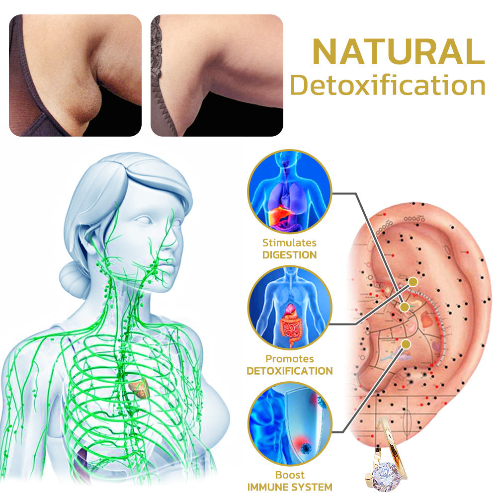 (✅ÚLTIMO DÍA DE OFERTA: 80 % DE DESCUENTO)CZTICLE™ Pendientes de germanio con terapia magnética para la linfa histónica