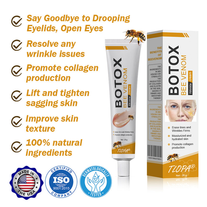 Hecho y enviado desde EE. UU. ✅ Crema para eliminar arrugas TLOPA™ Botox con veneno de abeja - ÚLTIMO DÍA 80% DE DESCUENTO